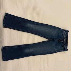 MOTHER Dark Blue Straight Leg Jeans